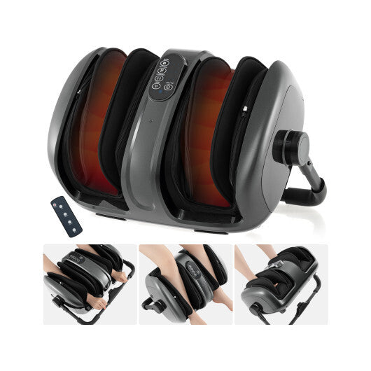 Foot and Calf Massager with Heat for Blood Circulation Pain Relief-Black W2B