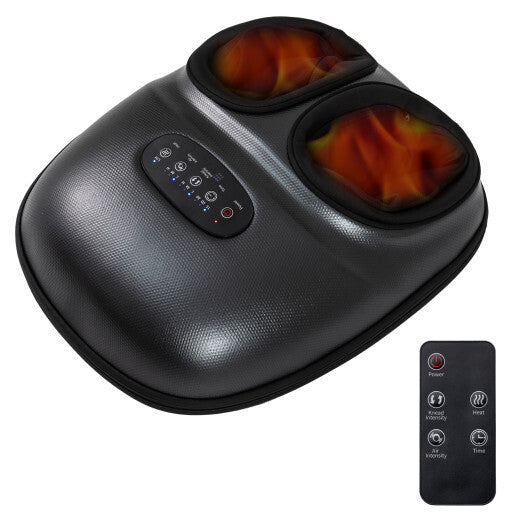 Shiatsu Foot Massager Machine with 2-Level Heat and Air Compression-Black W2B
