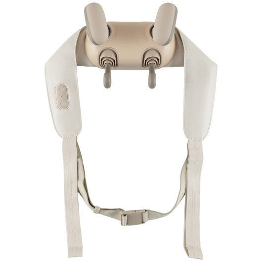 Neck Shoulder Massager with 2 Heat Levels for Pain Relief-Beige W2B