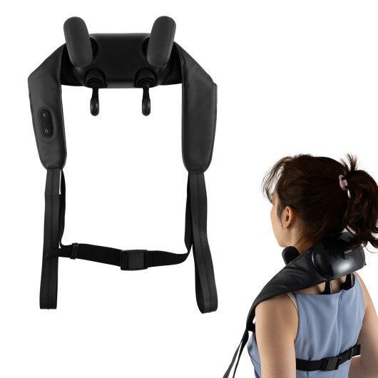 Neck Shoulder Massager with 2 Heat Levels for Pain Relief-Beige W2B