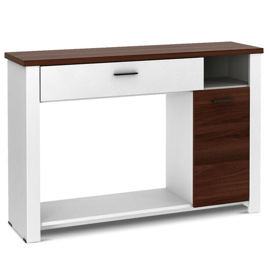 48 Inch Console Table with Drawer and Cabinet W2B