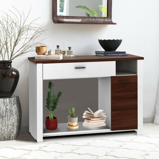 48 Inch Console Table with Drawer and Cabinet W2B