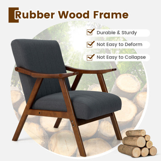 Modern Accent Chair Leisure Armchair with Felt Pads-Beige W2B