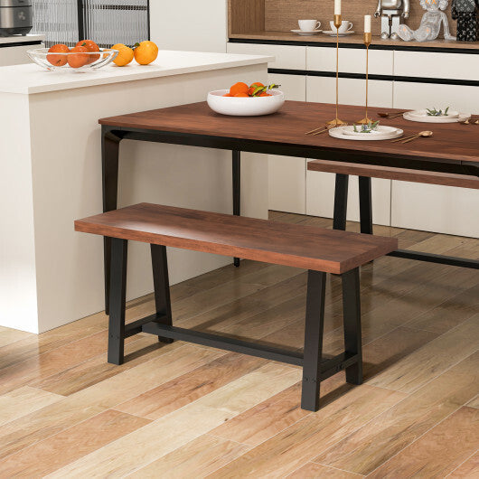 60 Inch Dining Bench 3 Person Entryway Shoe Bench with Metal Frame-60 inches W2B