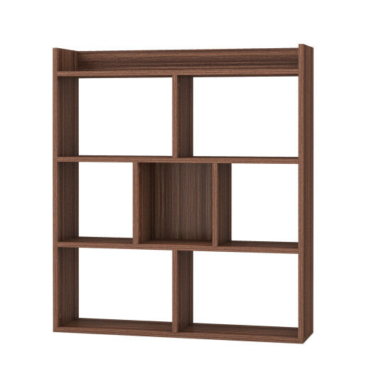 7 Cubes Open-back Bookshelf with Anti-Toppling Devices-White W2B
