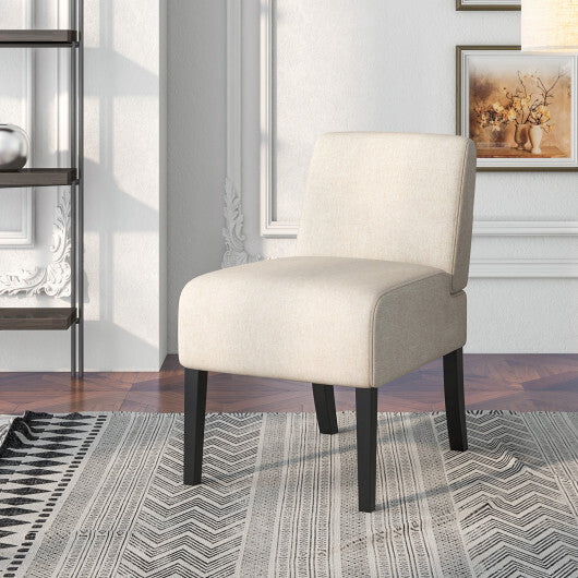 Upholstered Living Room Chair with Rubber Wood Legs-Dark Gray
