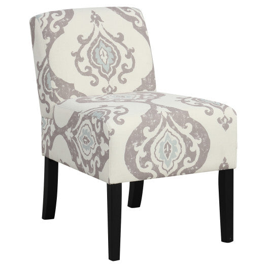 Upholstered Living Room Chair with Rubber Wood Legs-Dark Gray