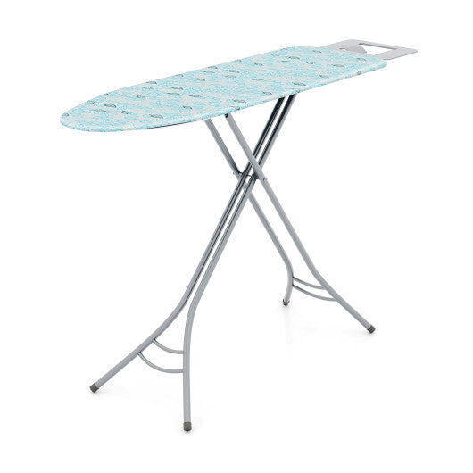 Foldable Ironing Board with Iron Rest and Adjustable Height-Gray