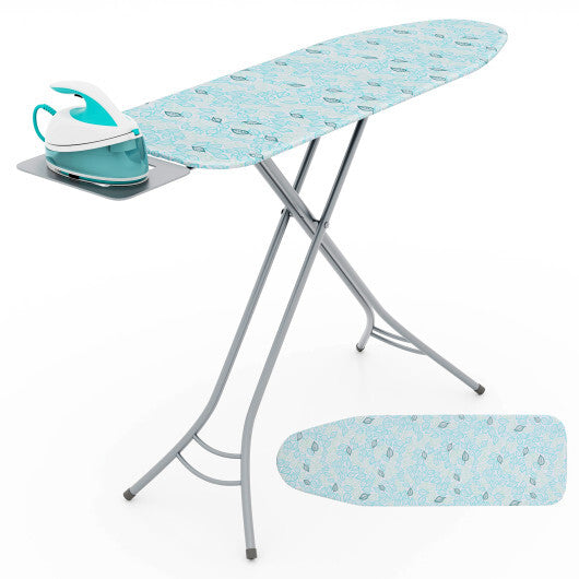 Foldable Ironing Board with Iron Rest and Adjustable Height-Gray