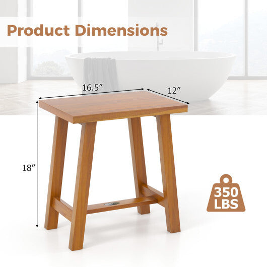 Bathroom Shower Stool Teak Shower Bench for Shaving Legs and Spa Bath