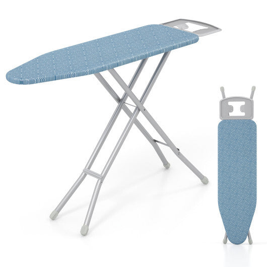 Full Size Ironing Board with Iron Rest and 7-Level Height-Gray