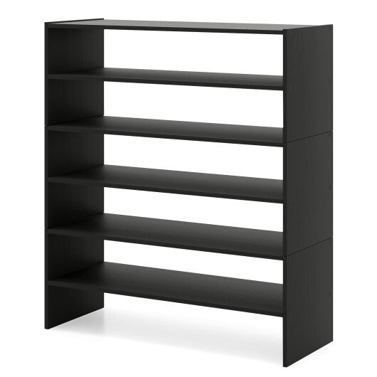 6-tier Shoe Rack with Anti-tipping Device for Entryway-Rustic Brown W2B
