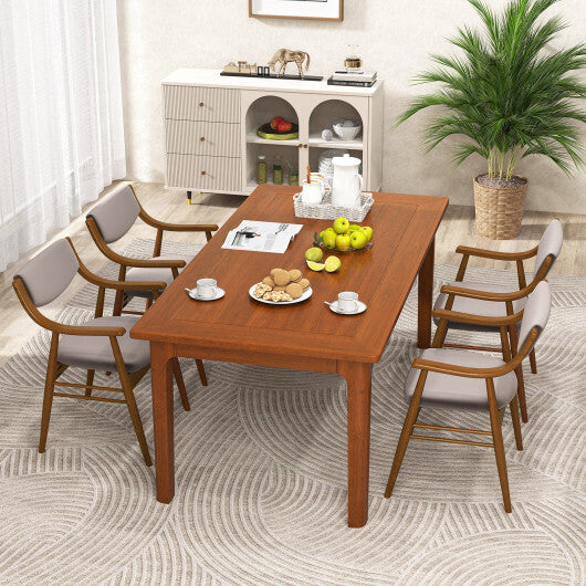 Wooden Dining Chair Set of 2 with Padded Seat and Back-Black W2B