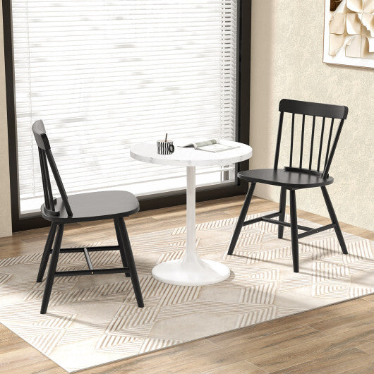 Farmhouse Kitchen Chair Set of 2 with Rubber Wood Frame-Natural