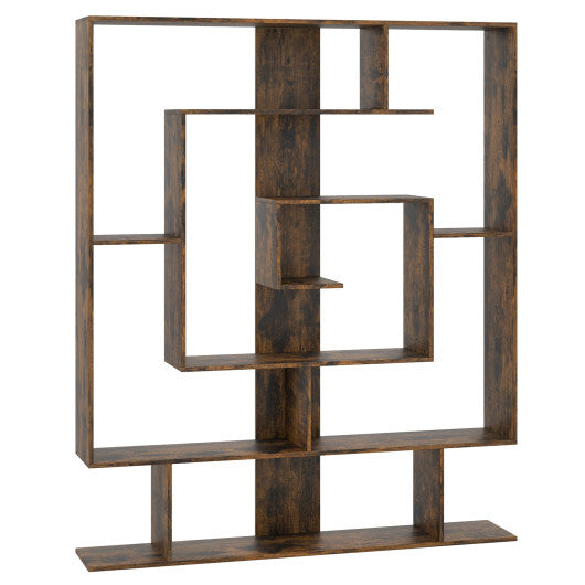 7-Tier Bookshelf  Open Display Shelf Rack for Home Office-White W2B