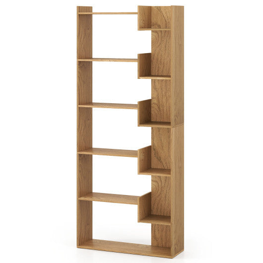 6-Tier Bookshelf Wooden Bookcase with 2 Anti-Tipping Kits Open Display Shelf-Black W2B