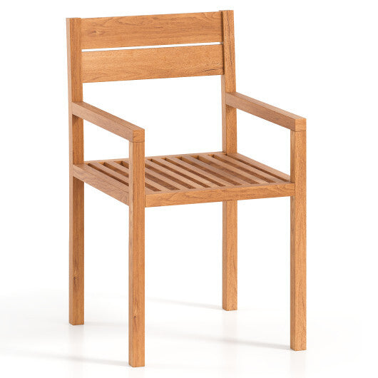 Outdoor Patio Dining Teak Wood Armchair W2B