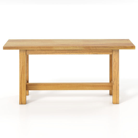 Outdoor Teak Wood Bench for Porch Backyard and Poolside