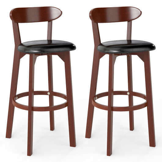 Set of 2 29 Inch Modern Armless Upholstered Cushioned Seat Island Dining Chairs for Kitchen W2B