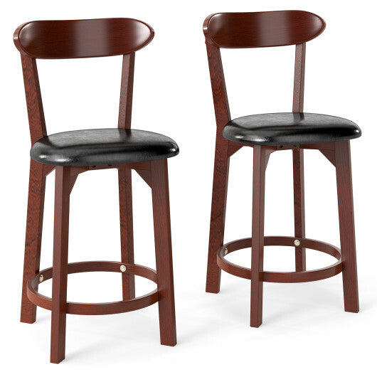 Set of 2 29 Inch Modern Armless Upholstered Cushioned Seat Island Dining Chairs for Kitchen W2B