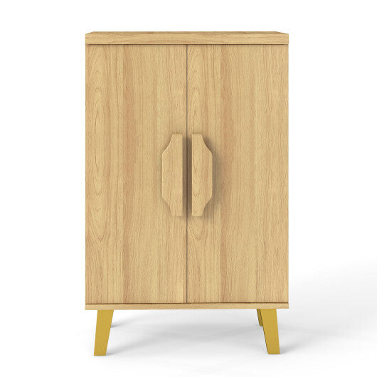 Buffet Cabinet with Double Doors and Raised Legs-Natural