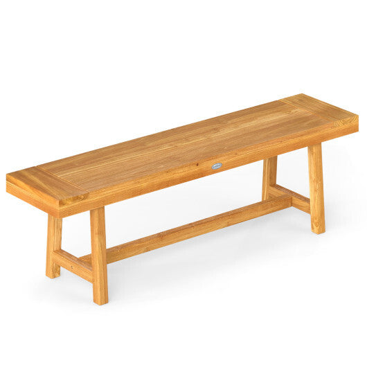 63 Inch Solid Wood Bench for up to 3 People W2B