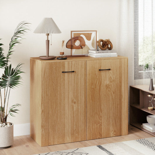 38" Buffet Modern Sideboard Cabinet with Storage-Natural W2B