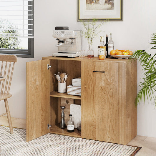 38" Buffet Modern Sideboard Cabinet with Storage-Natural W2B
