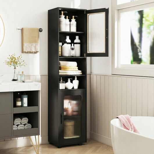 Tall Bathroom Storage Cabinet 67 Inches Freestanding Storage Organizer-White W2B