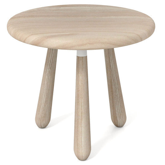 18 Inch Outdoor Mahogany Wood Side Table with Thickened Board W2B