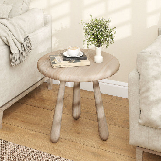 18 Inch Outdoor Mahogany Wood Side Table with Thickened Board W2B