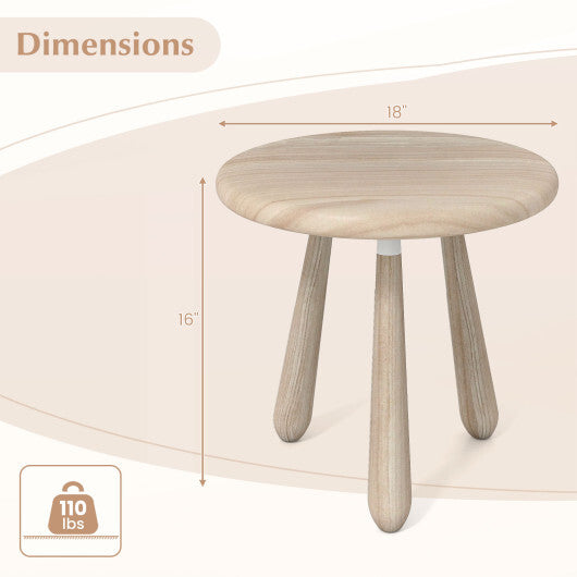 18 Inch Outdoor Mahogany Wood Side Table with Thickened Board W2B