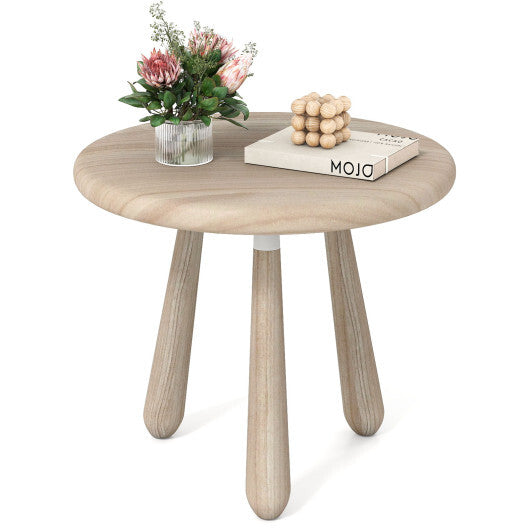 18 Inch Outdoor Mahogany Wood Side Table with Thickened Board W2B