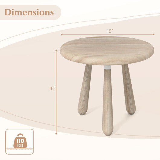 18 Inch Outdoor Mahogany Wood Side Table with Thickened Board W2B