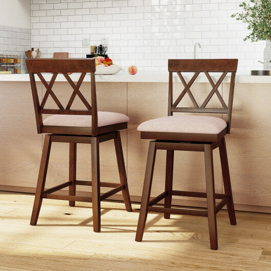 29 Inch Counter Height Barstools with Backrest and Upholstered Seat Cushion for Kitchen Dining Room-29 Inch W2B