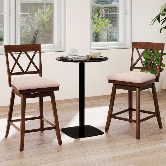 29 Inch Counter Height Barstools with Backrest and Upholstered Seat Cushion for Kitchen Dining Room-29 Inch W2B