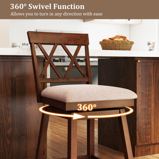 29 Inch Counter Height Barstools with Backrest and Upholstered Seat Cushion for Kitchen Dining Room-29 Inch W2B