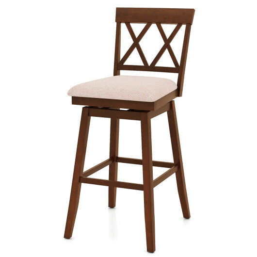 29 Inch Counter Height Barstools with Backrest and Upholstered Seat Cushion for Kitchen Dining Room-29 Inch W2B