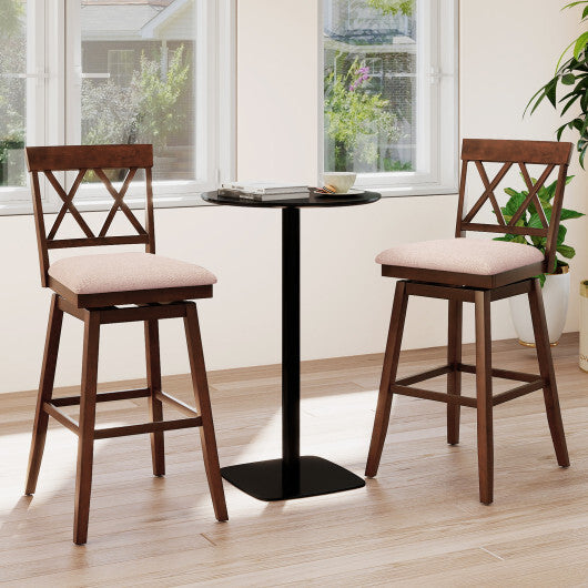 29 Inch Counter Height Barstools with Backrest and Upholstered Seat Cushion for Kitchen Dining Room-29 Inch W2B