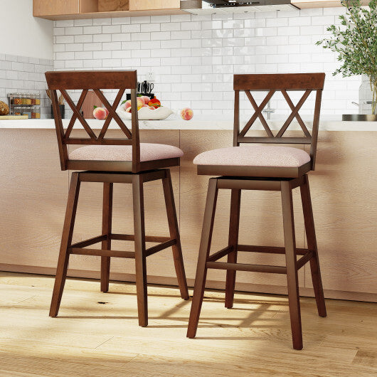 29 Inch Counter Height Barstools with Backrest and Upholstered Seat Cushion for Kitchen Dining Room-29 Inch W2B