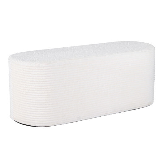 Upholstered Ottoman Bench with High-Density Sponge-Beige W2B