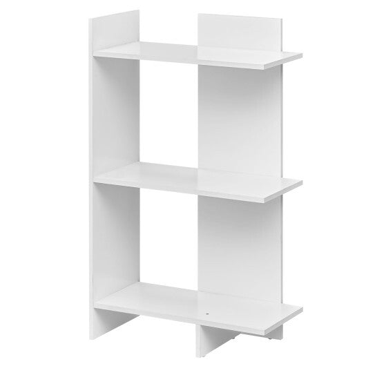 3 Tier Wooden Bookshelf with Anti-Tipping Kit-Oak W2B