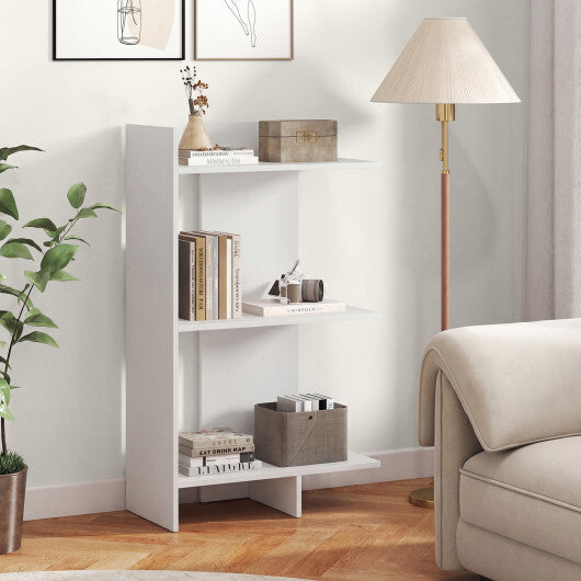 3 Tier Wooden Bookshelf with Anti-Tipping Kit-Oak W2B