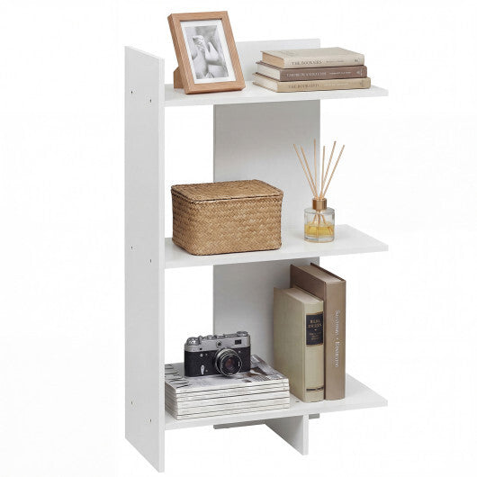3 Tier Wooden Bookshelf with Anti-Tipping Kit-Oak W2B