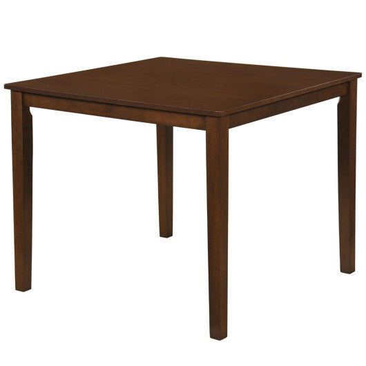 Farmhouse Dining Table for 4 People 35 Inches Square Kitchen Table-Walnut W2B