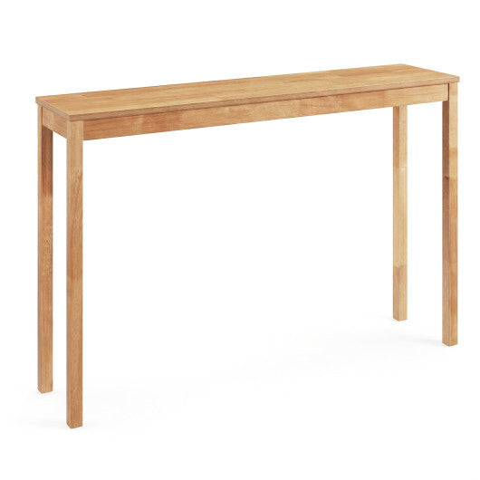 Wooden Console Table Modern Farmhouse Sofa Table with Thickened Top-Natural W2B