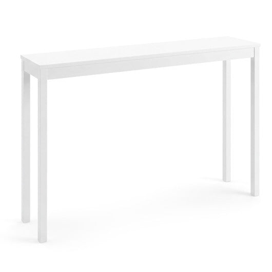 Wooden Console Table Modern Farmhouse Sofa Table with Thickened Top-Natural W2B