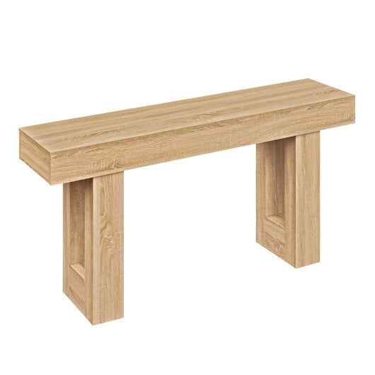 63 Inches Long Console Table Farmhouse Entryway Table with Storage-Natural W2B
