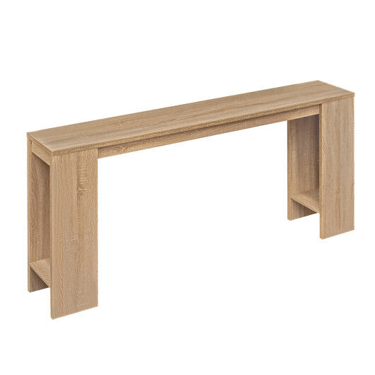 71 Inches Long Console Table with Storage for Hallway-Natural W2B