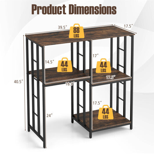 4-Tier Heavy-Duty Kitchen Baker's Rack-Brown W2B